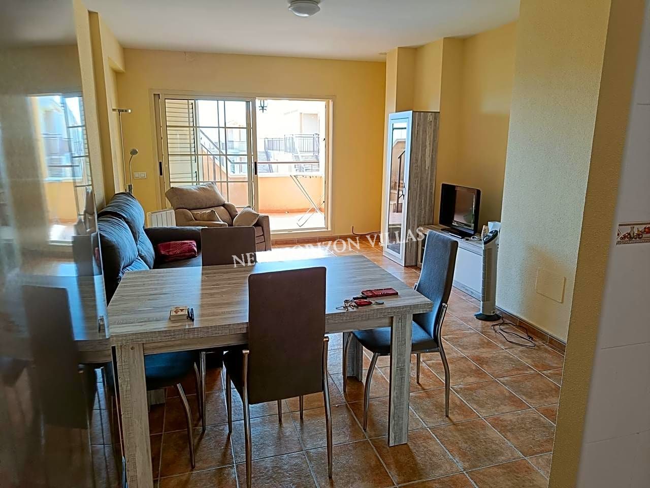 Sala d'estar de Apartament de lloguer en Zurgena amb Terrassa, Moblat i Balcó