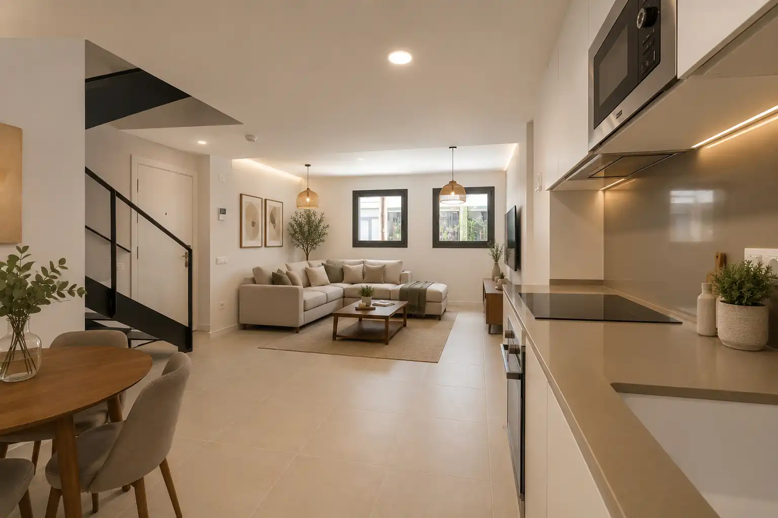 Living room of Duplexes for sale in Badalona  with Air Conditioner, Heating and Parquet flooring