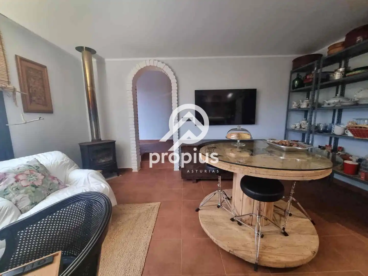 Sala de estar de Casa o chalet en venta en Ribadesella con Calefacción, Jardín privado y Terraza