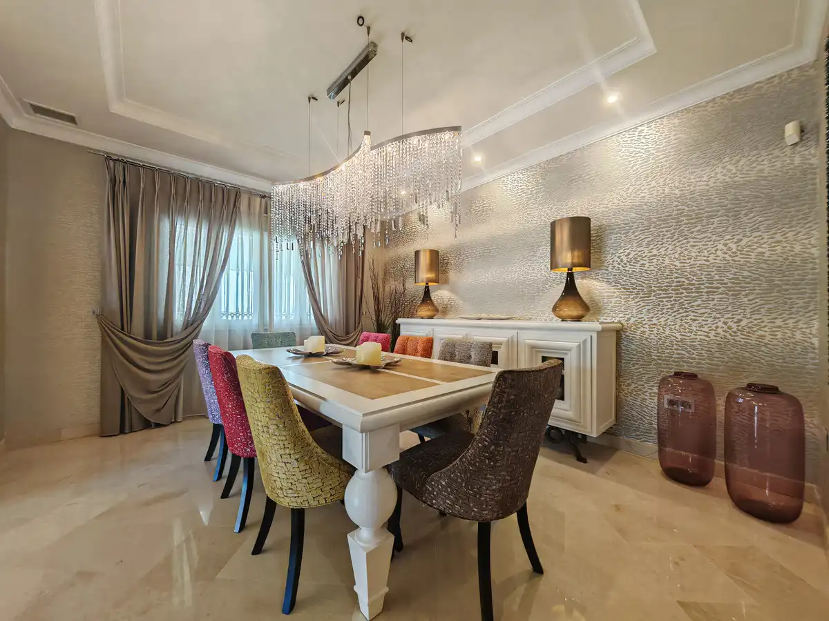 Dining room of Houses for sale in Marbella  with Air Conditioner, Heating and Private garden