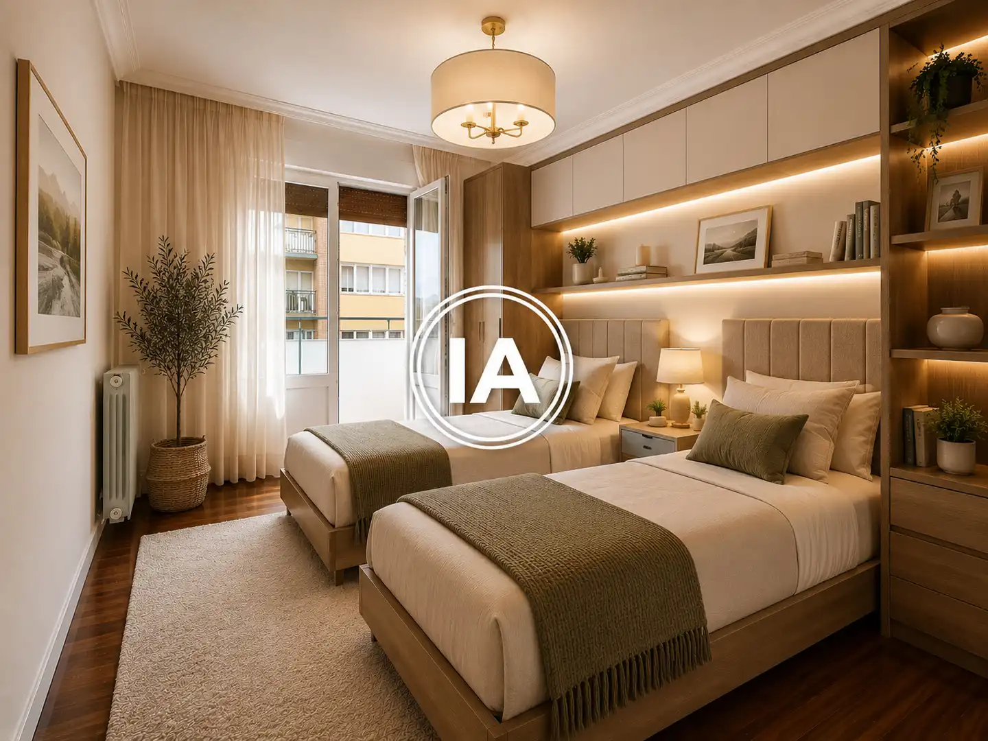 Schlafzimmer von Wohnung zum Verkauf in Zaldibar mit Heizung, Möbliert und Ofen