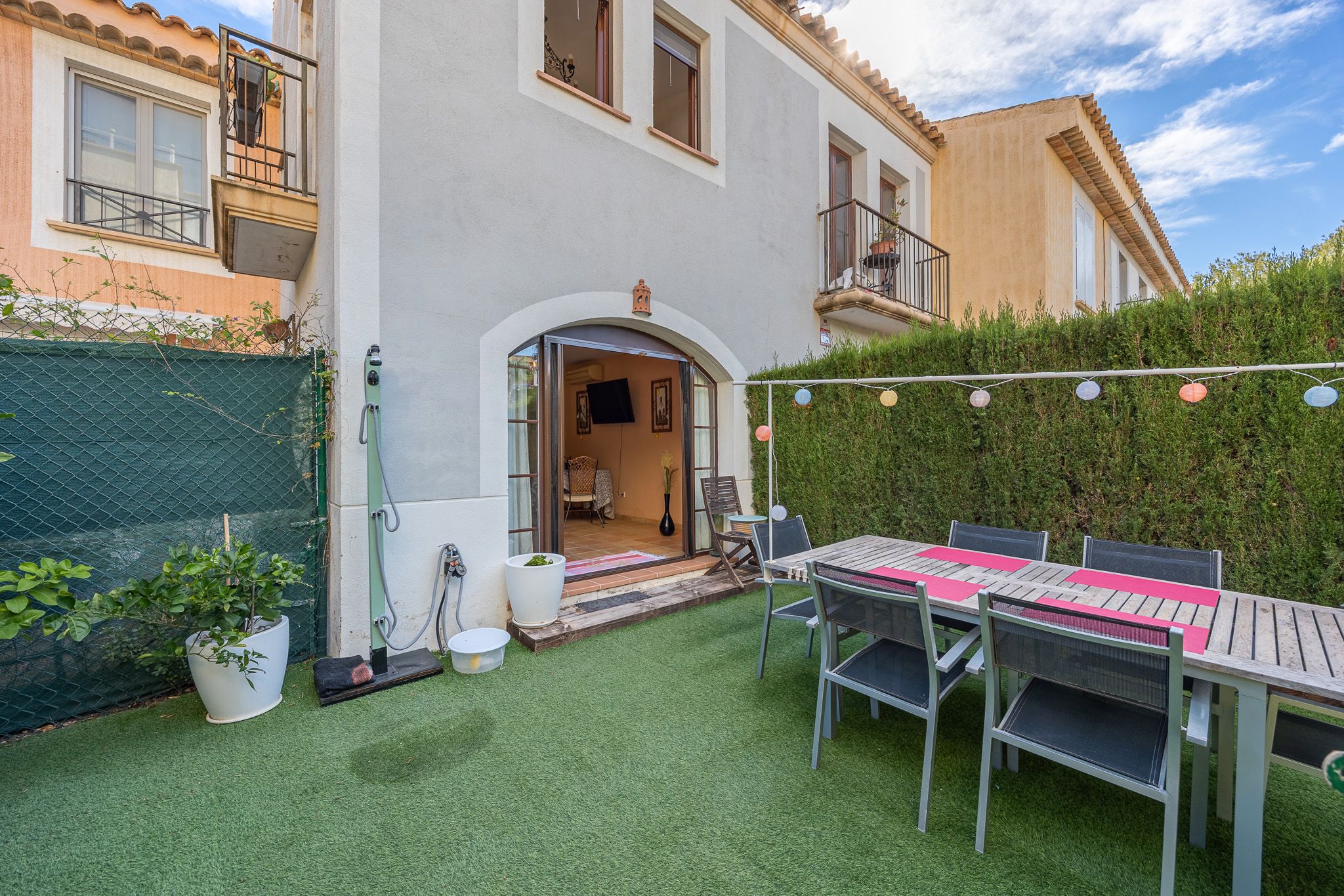 Garden of Single-family semi-detached for sale in Finestrat  with Air Conditioner, Heating and Terrace