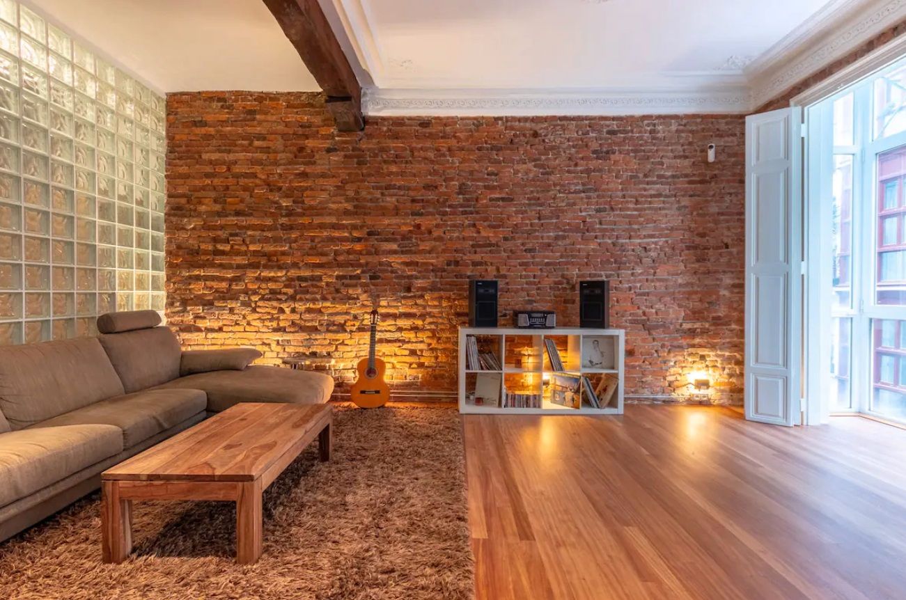 Living room of Apartment to rent in Bilbao   with Air Conditioner, Heating and Parquet flooring