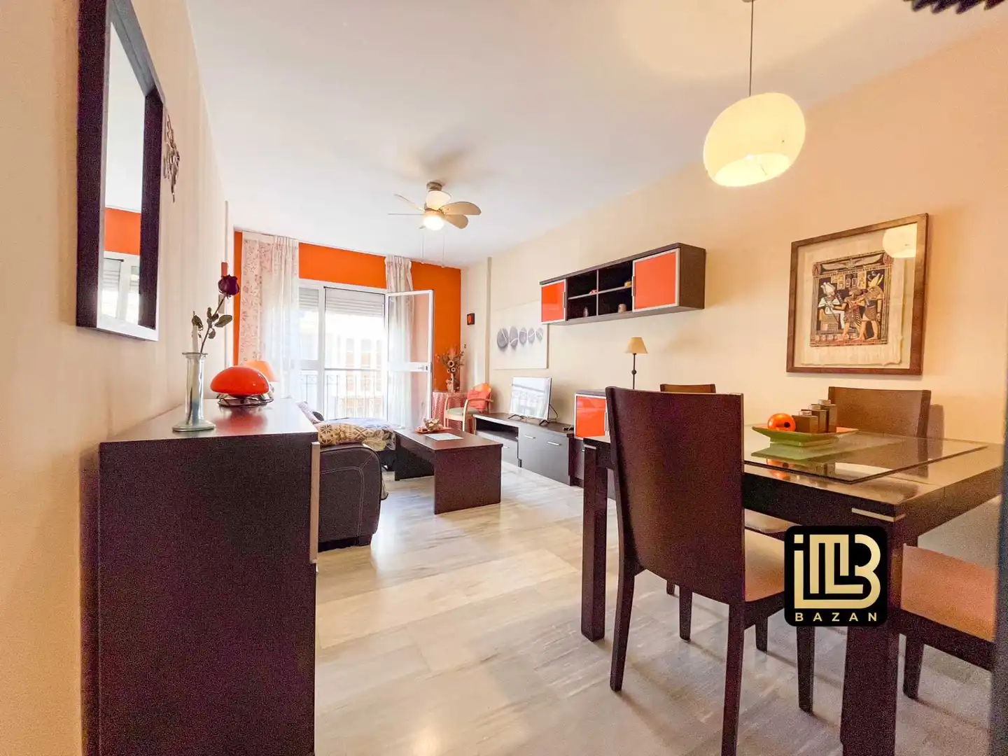 Sala de estar de Piso de alquiler en Málaga con Aire acondicionado, Terraza y Amueblado