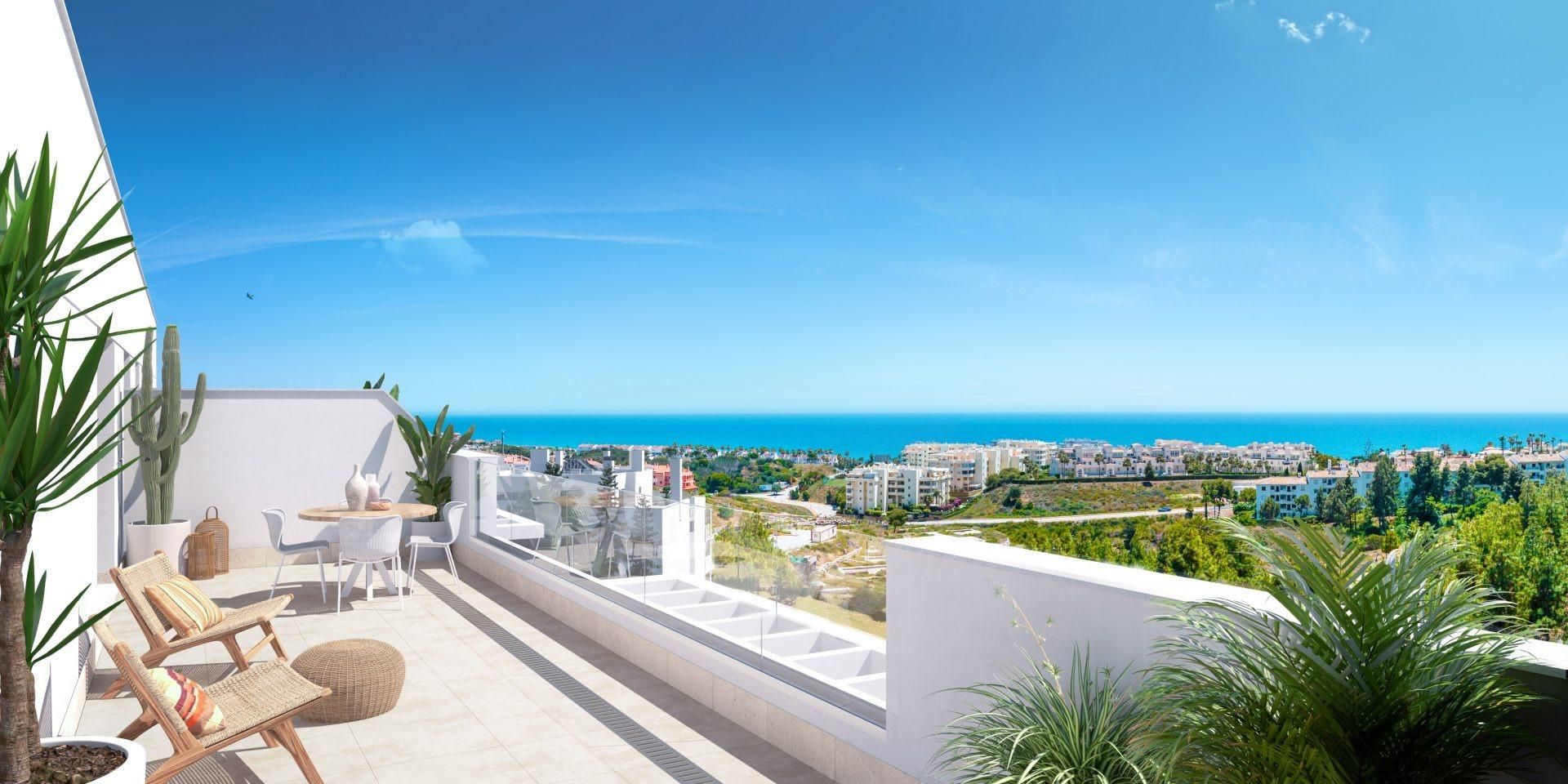 Terrace of Apartment for sale in Mijas  with Air Conditioner, Heating and Private garden