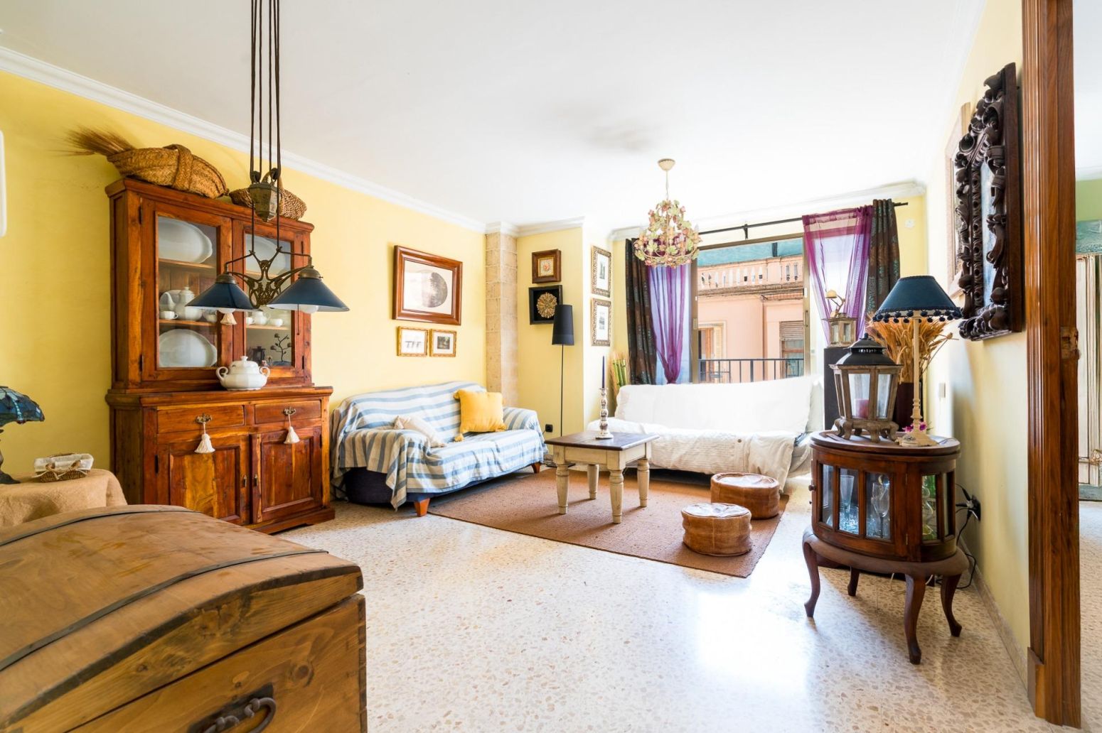 Living room of Flat for sale in  Palma de Mallorca  with Parquet flooring