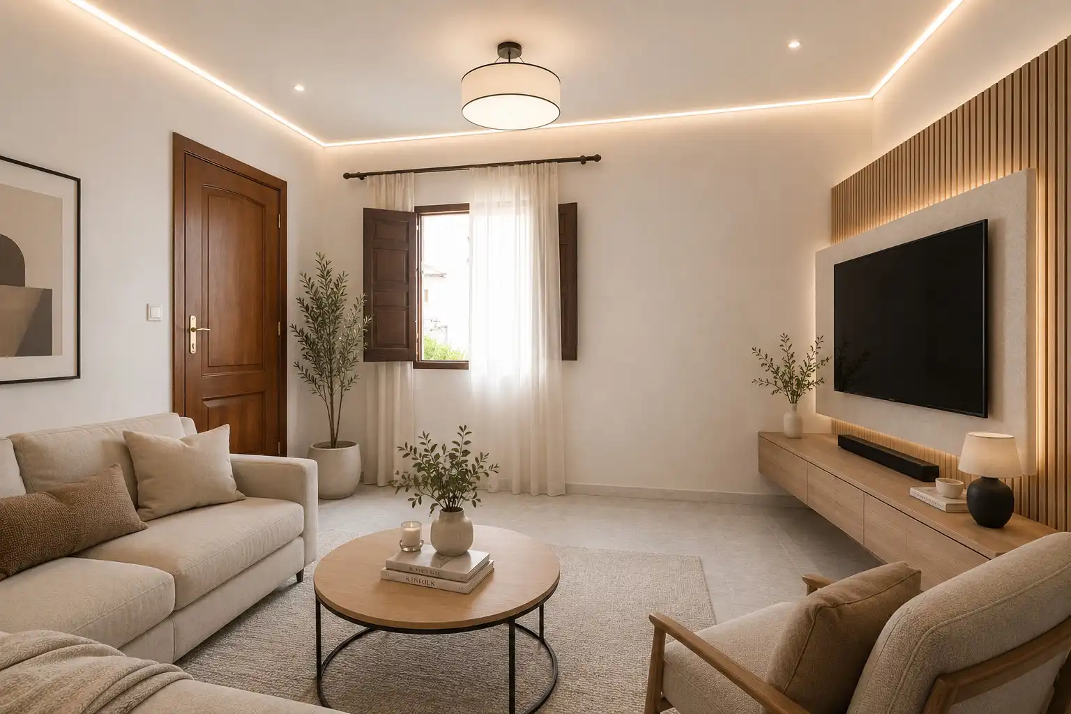 Living room of Flat for sale in Gandia  with Private garden and Balcony
