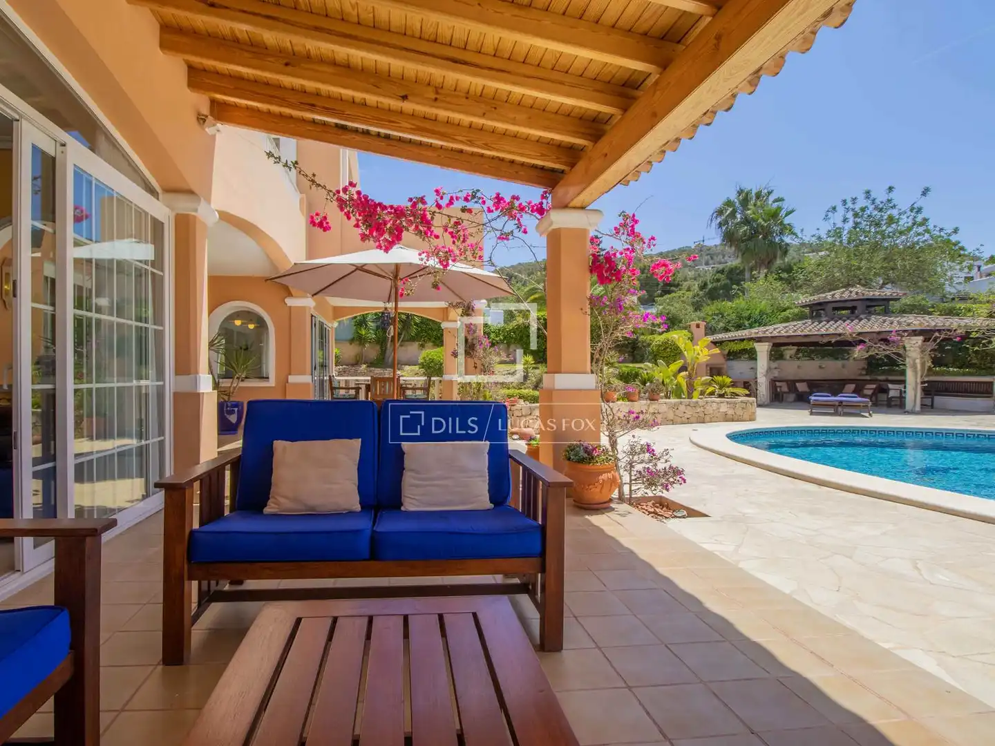 Terraza de Casa o chalet en venta en Santa Eulària des Riu con Aire acondicionado, Calefacción y Jardín privado