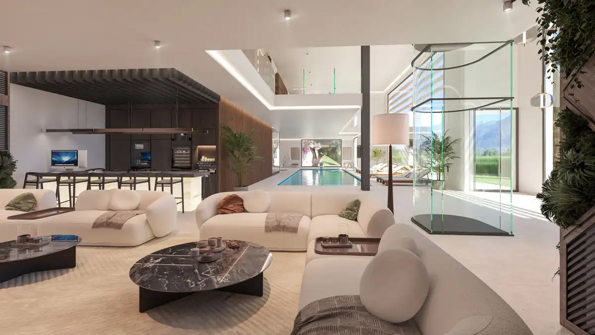 Sala de estar de Planta baja en venta en Marbella con Aire acondicionado, Jardín privado y Terraza