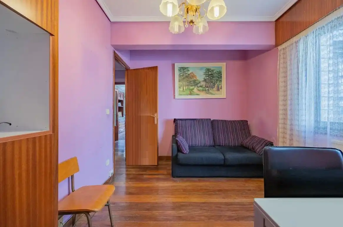 Living room of Flat for sale in Bilbao   with Heating and Balcony