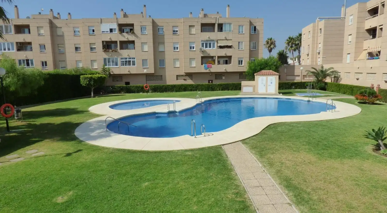 Swimming pool of Flat for sale in Málaga  with Air Conditioner, Heating and Private garden