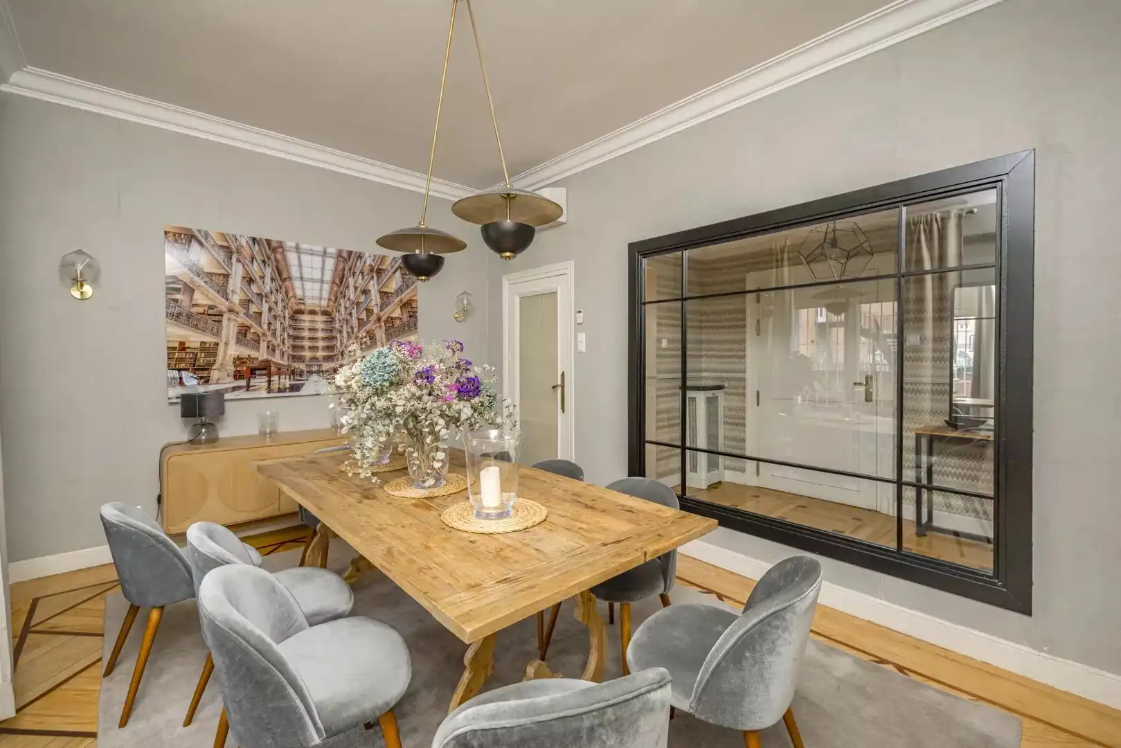 Dining room of Flat for rent in Madrid  with Air Conditioner, Heating and Terrace