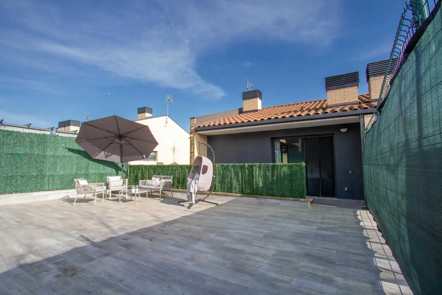Terraza de Casa o chalet en venta en Aoiz / Agoitz con Jardín privado, Terraza y Amueblado