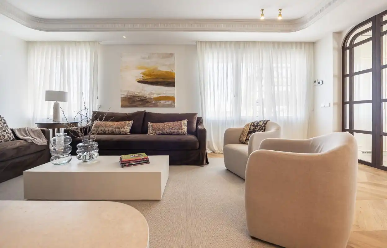 Sala d'estar de Àtic en venda en Madrid amb Aire condicionat, Calefacció i Jardí privat