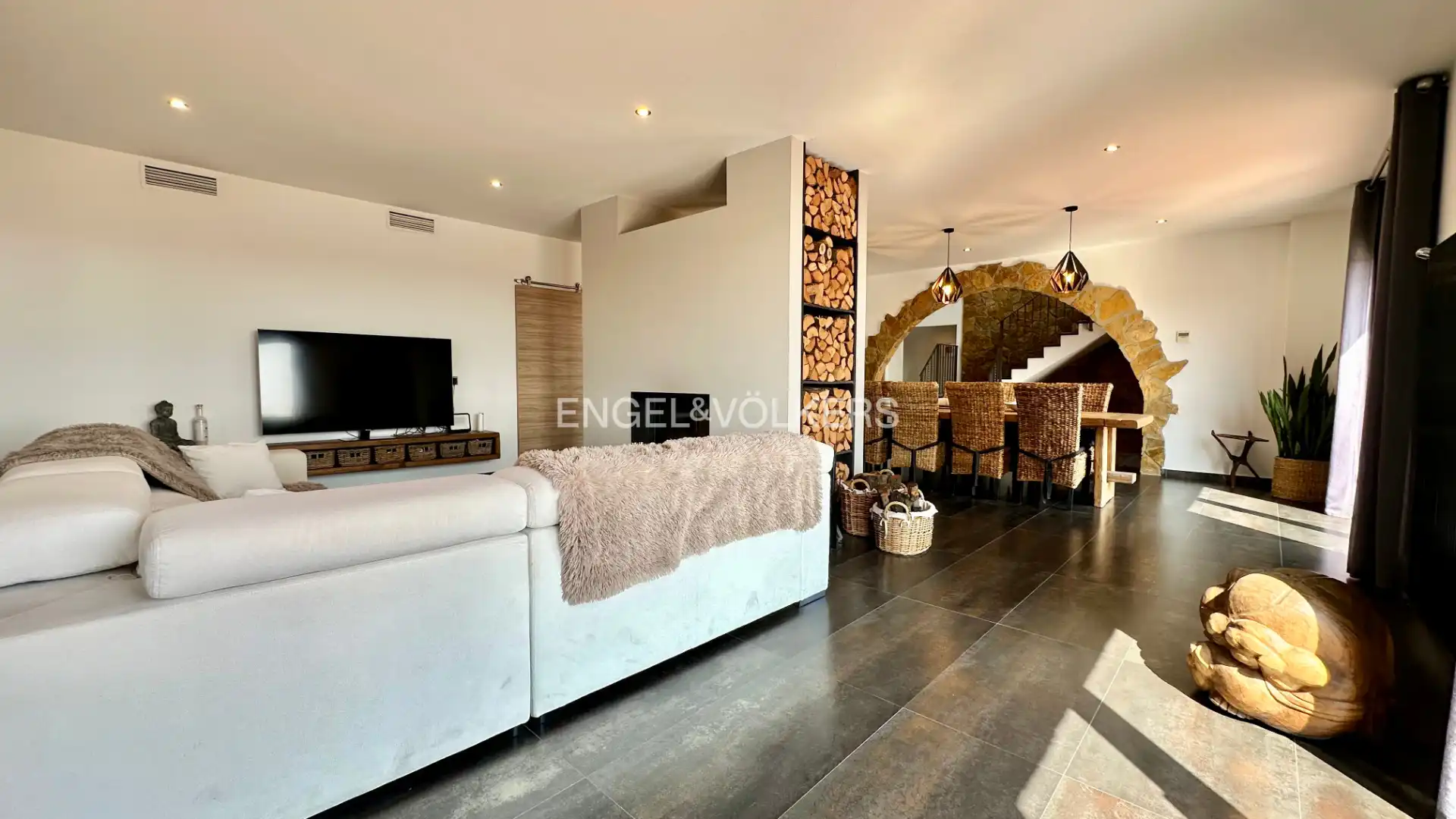 Living room of Houses for sale in Vilanova d'Escornalbou  with Air Conditioner, Heating and Private garden