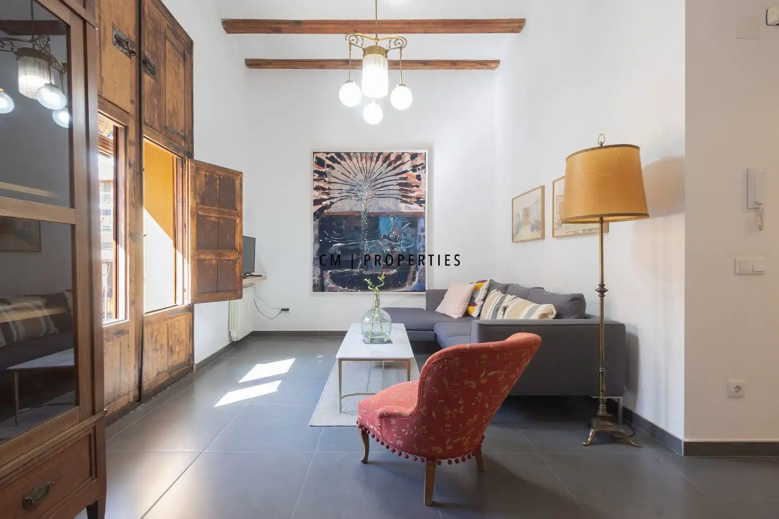 Living room of Flat for rent in  Valencia Capital  with Air Conditioner, Heating and Furnished