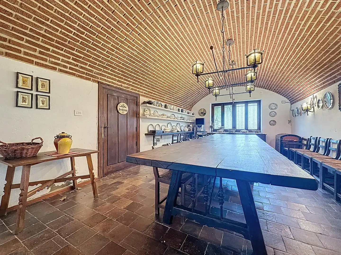 Comedor de Finca rústica en venta en Castalla con Jardín privado, Terraza y Piscina