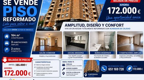 SE VENDE EXCLUSIVO PISO EN ZONA ALTA DE PONFERRADA