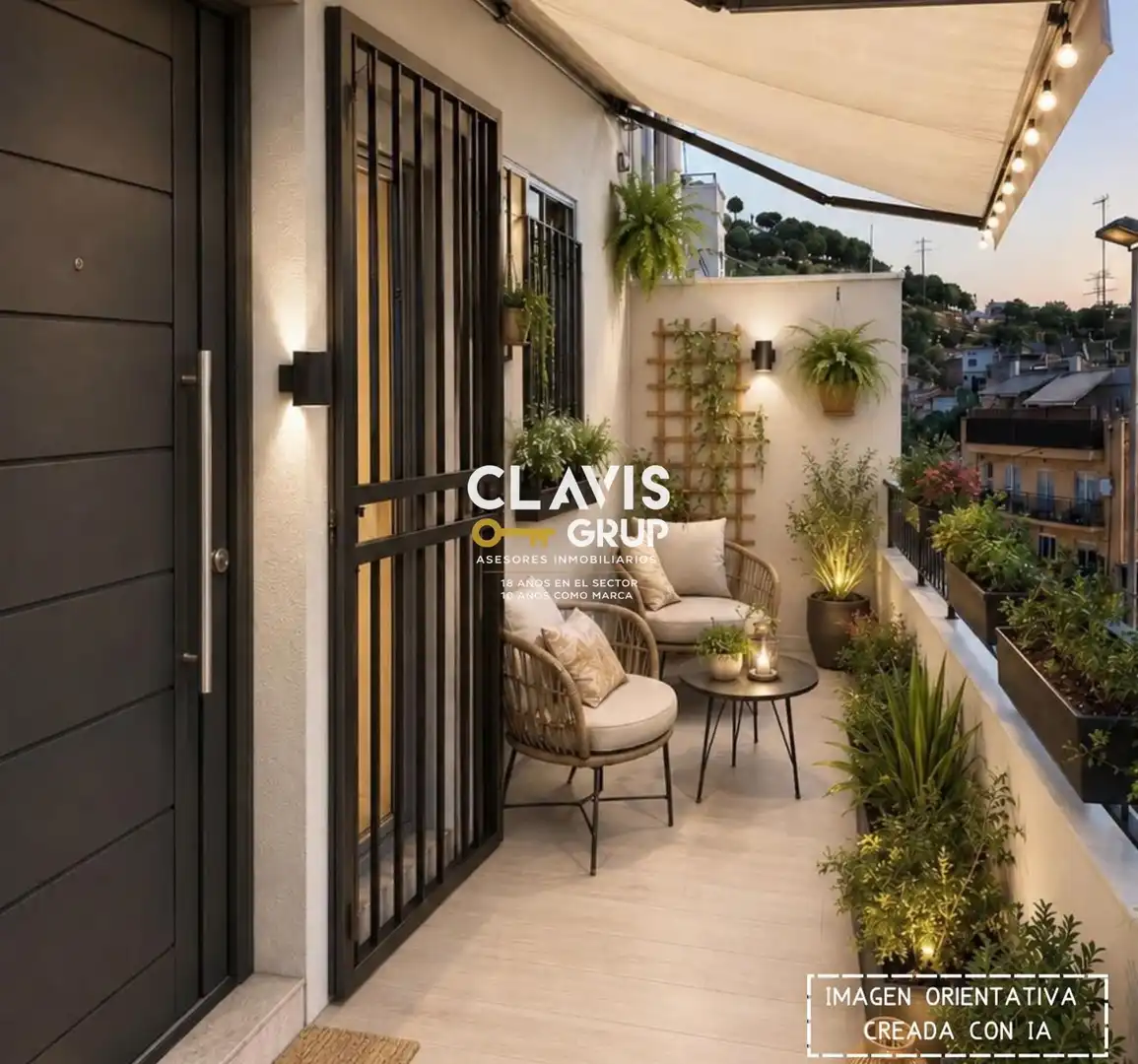 Terrace of Flat for sale in Barcelona  with Private garden, Terrace and Oven