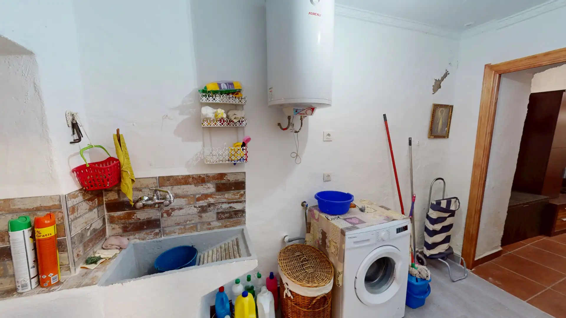Cocina de Finca rústica en venta en Fiñana con Amueblado, Lavadora y Microondas