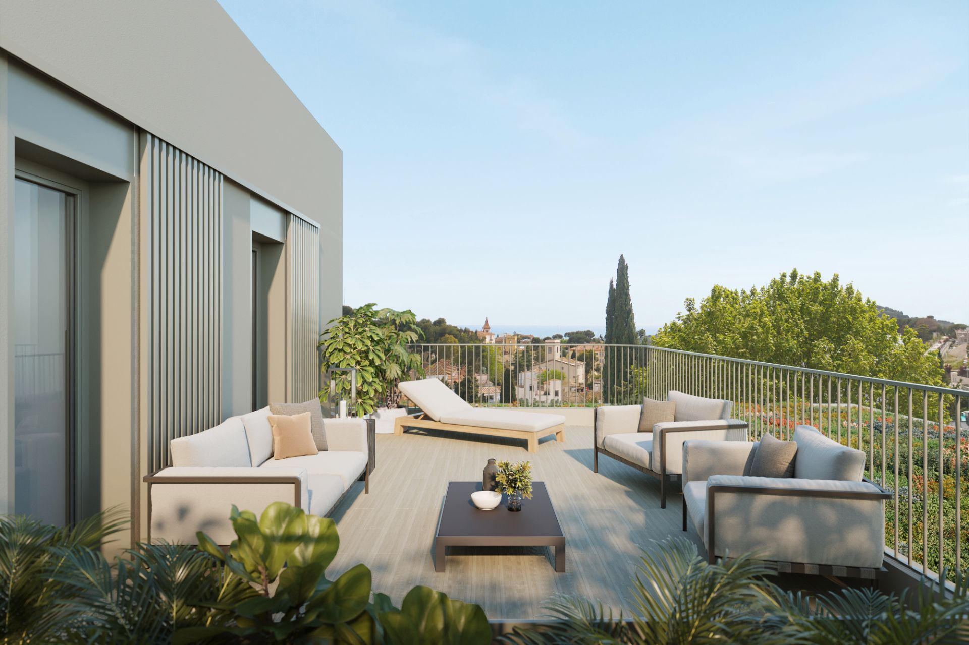 Terrace of Duplex for sale in Tiana  with Air Conditioner, Heating and Parquet flooring