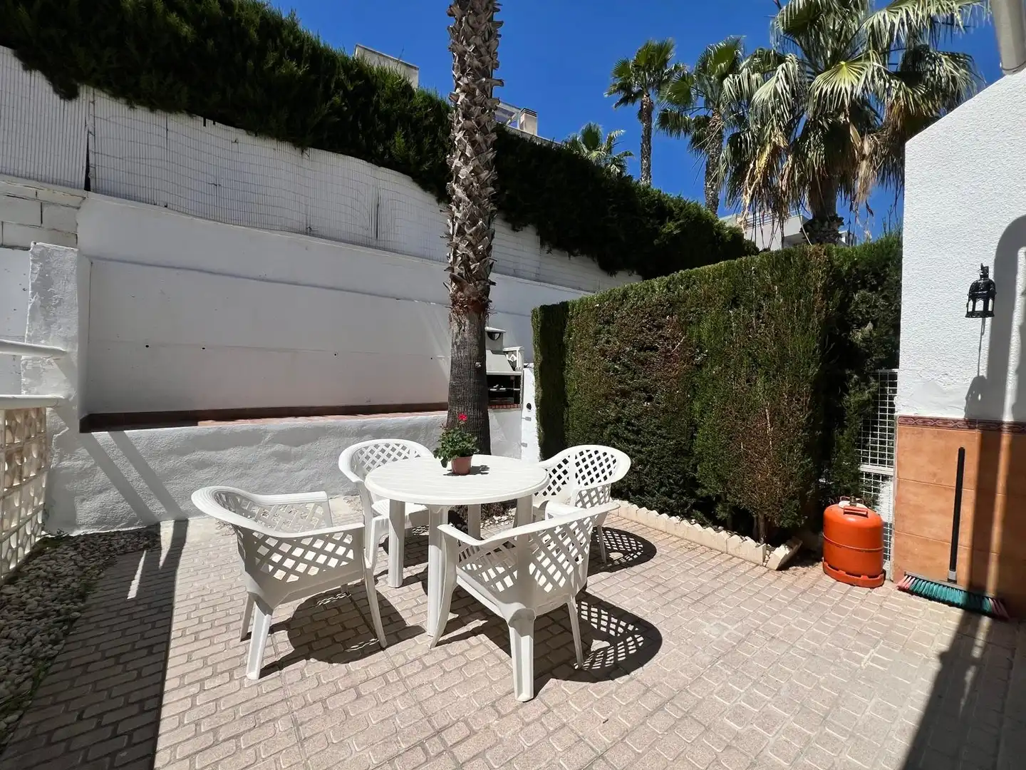 Terrasse von Erdgeschoss zur Miete in Orihuela mit Klimaanlage, Heizung und Privatgarten