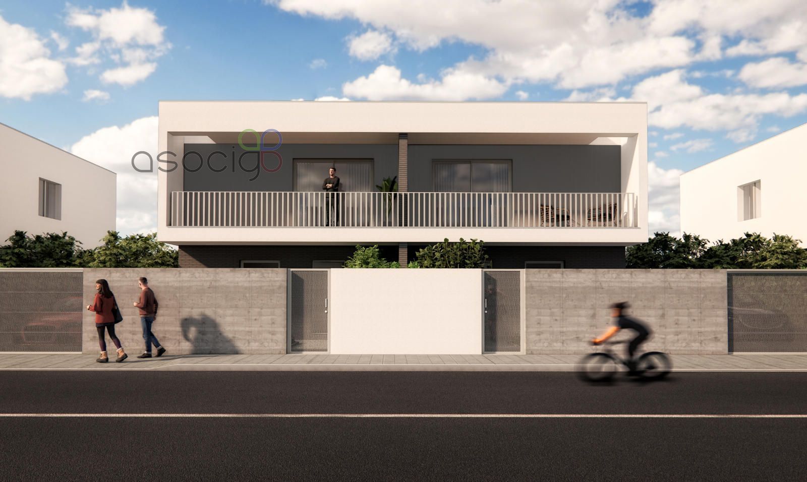 Exterior view of Single-family semi-detached for sale in Cabanillas del Campo  with Heating, Private garden and Parquet flooring