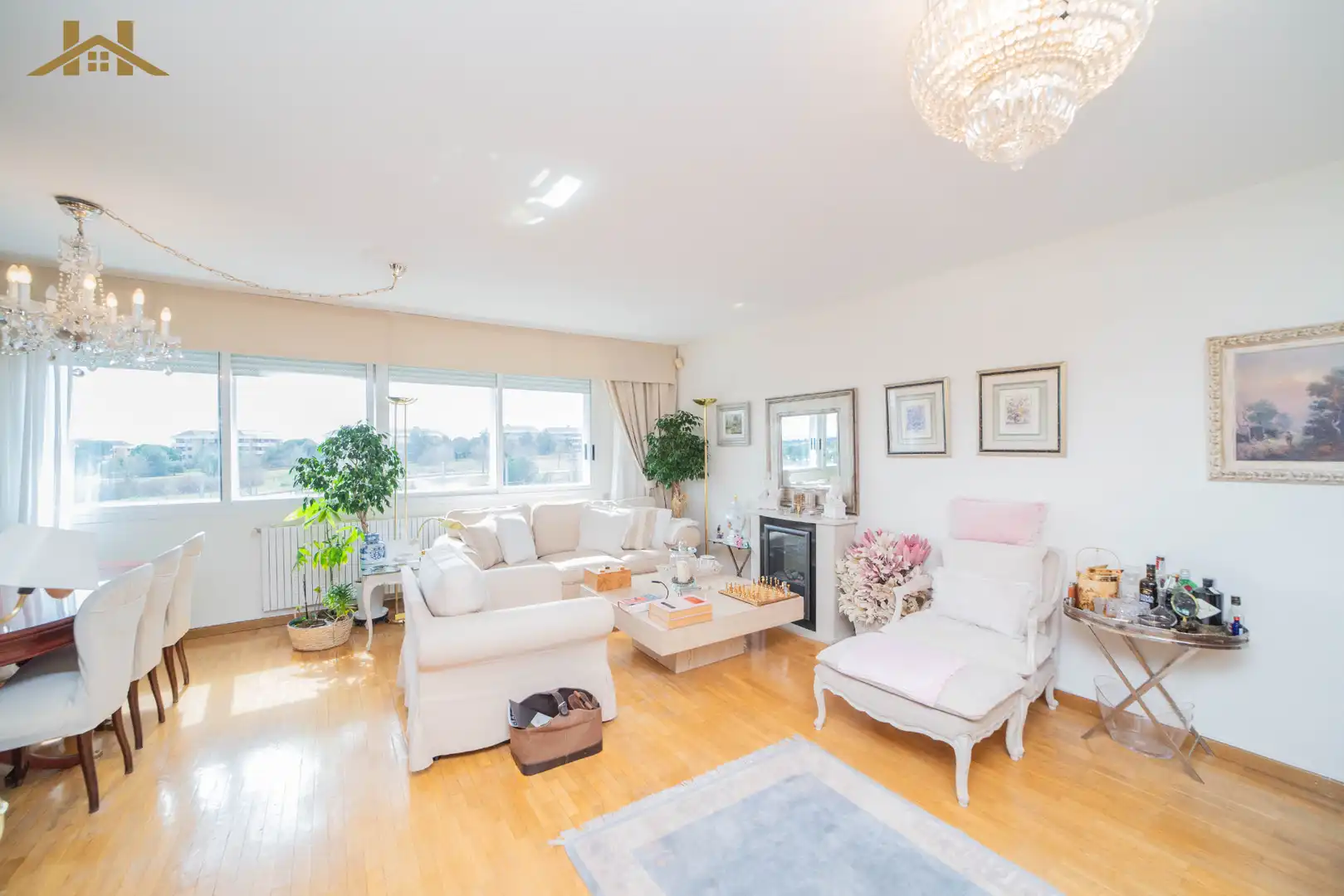 Wohnzimmer von Maisonette zum Verkauf in Pozuelo de Alarcón mit Klimaanlage, Heizung und Terrasse