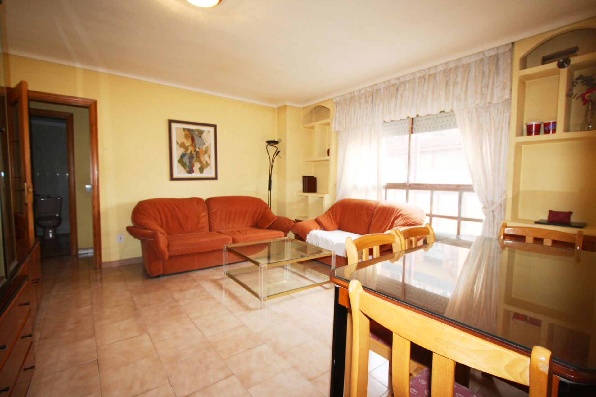 Living room of Flat for sale in  Albacete Capital  with Heating, Storage room and Furnished