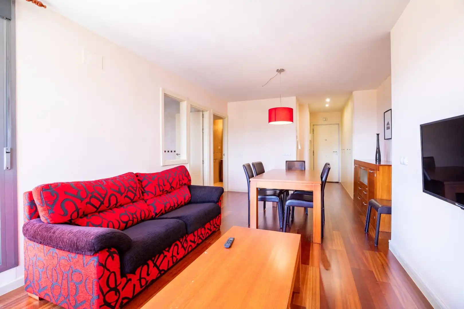 Wohnzimmer von Wohnung zum Verkauf in Sabiñánigo mit Heizung, Parkett und Terrasse