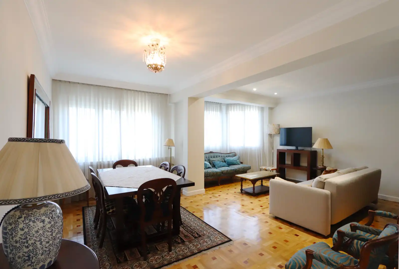 Sala de estar de Piso de alquiler en Madrid con Aire acondicionado, Calefacción y Parquet