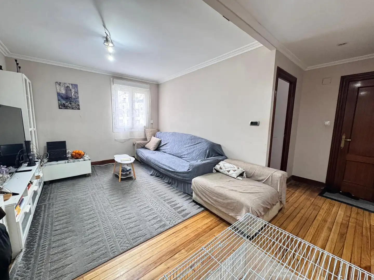 Sala de estar de Piso en venta en Santurtzi  con Calefacción y Amueblado