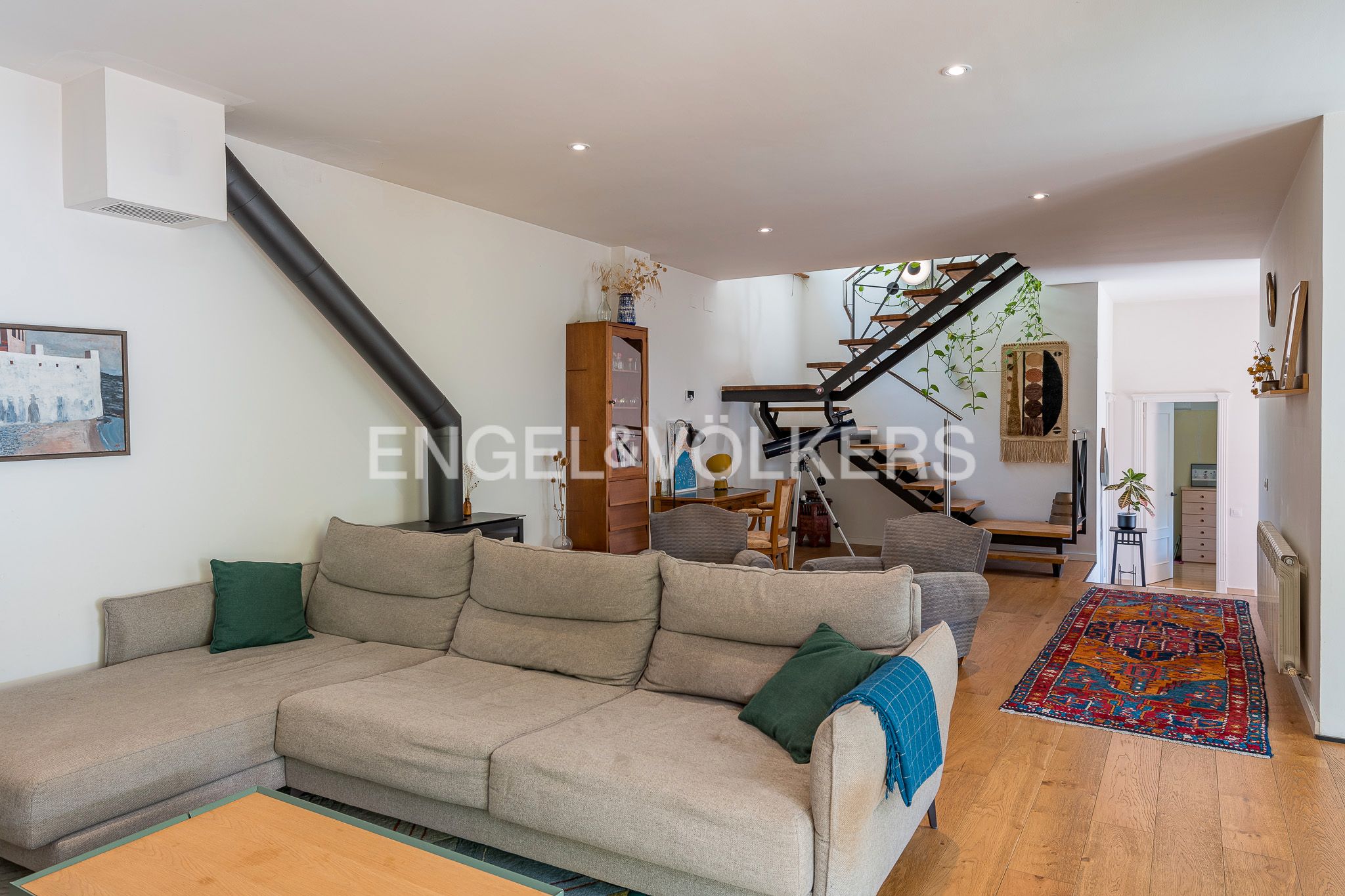 Living room of House or chalet for sale in  Barcelona Capital  with Air Conditioner, Heating and Private garden