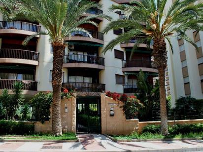 Vista exterior de Pis en venda en Roquetas de Mar amb Aire condicionat, Jardí privat i Terrassa