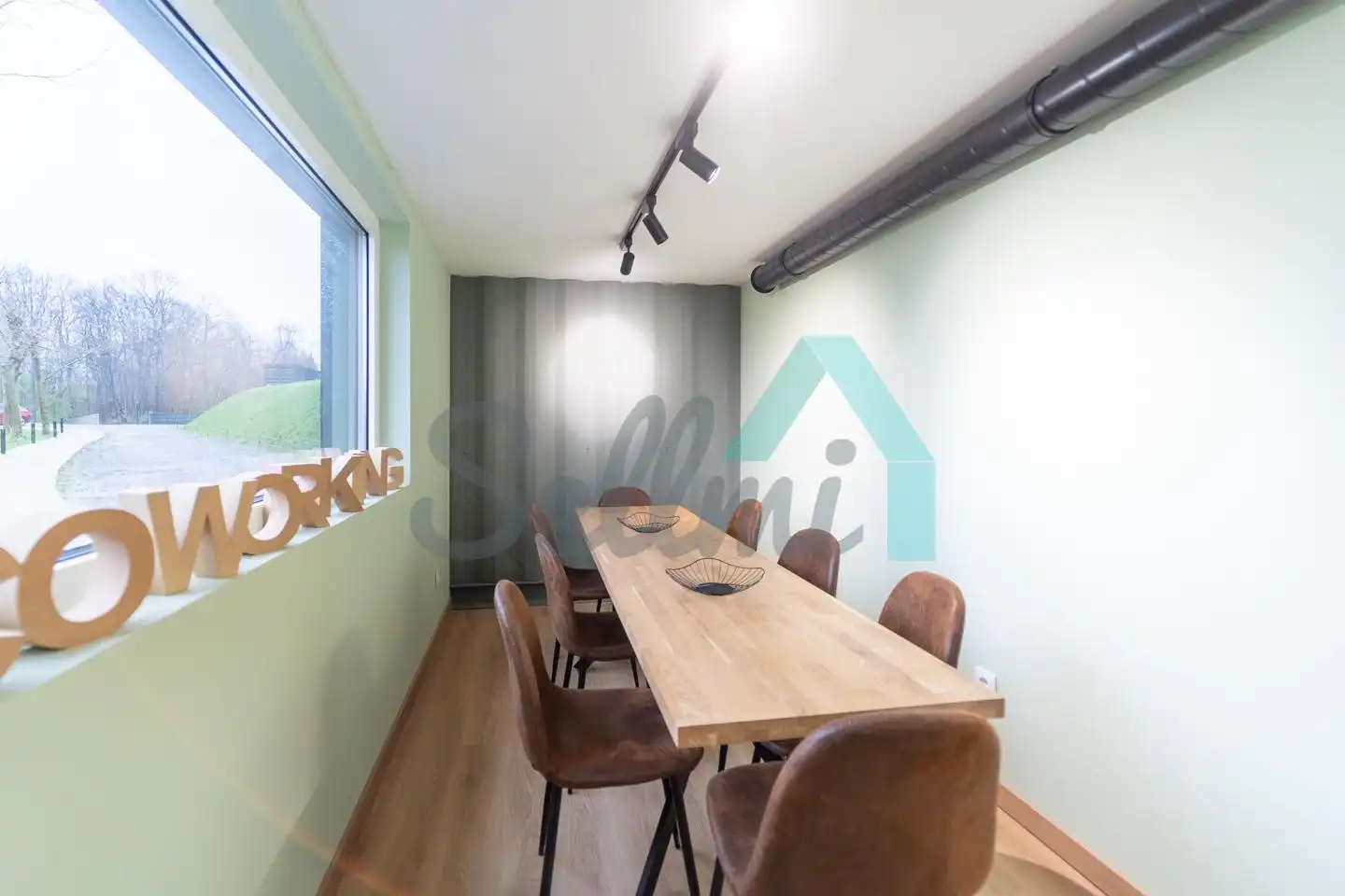 Dining room of Office for rent in Ribera de Arriba  with Air Conditioner and Furnished