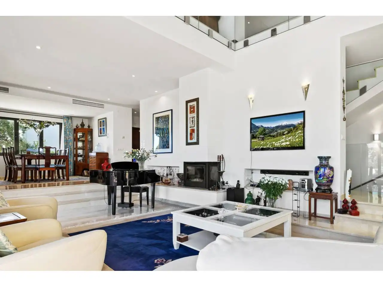 Sala de estar de Casa o chalet en venta en Ojén con Aire acondicionado, Calefacción y Jardín privado