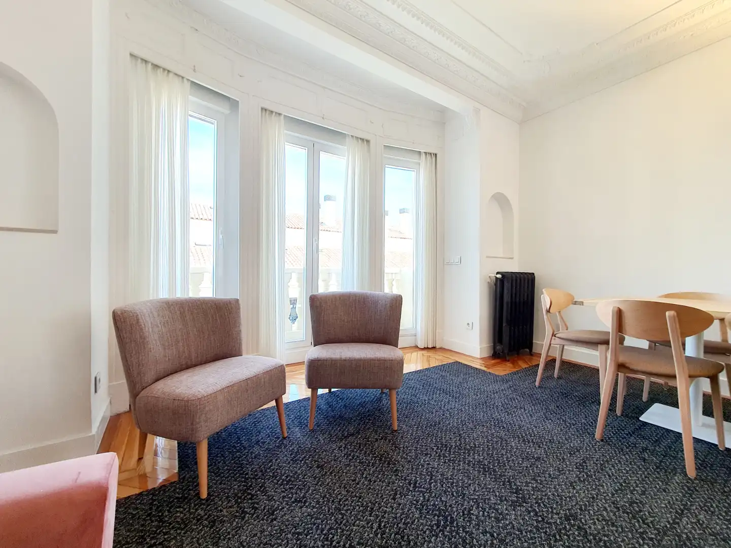 Sala de estar de Ático de alquiler en Madrid con Aire acondicionado, Calefacción y Terraza