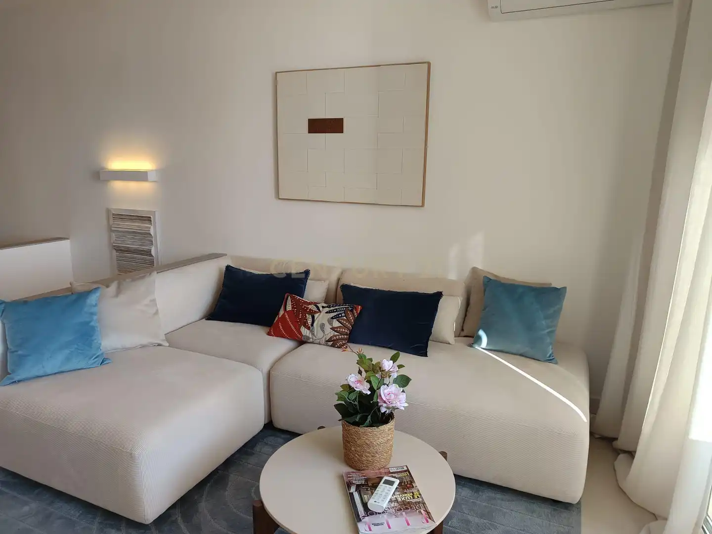 Wohnzimmer von Maisonette zum Verkauf in Calpe / Calp mit Klimaanlage, Waschmaschine und Balkon