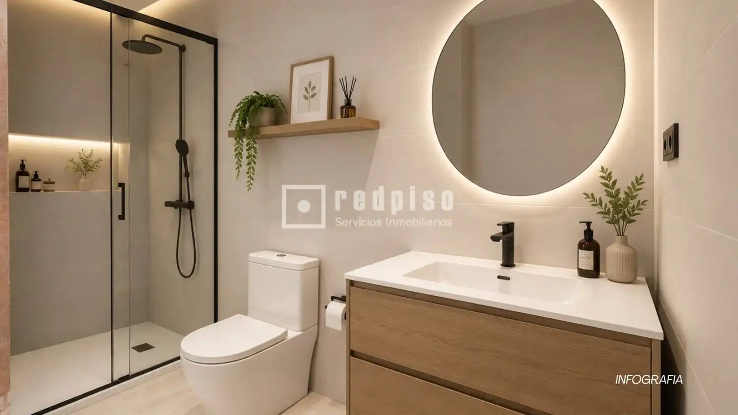 Baño de Estudio en venta en Málaga con Calefacción y Terraza