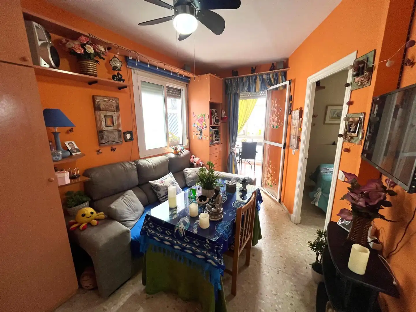 Wohnzimmer von Wohnung zum Verkauf in El Portil mit Möbliert, Balkon und Gemeinschaftspool