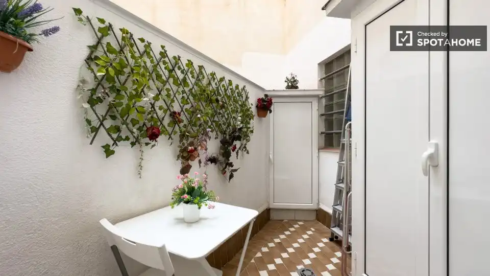 Terraza de Piso de alquiler en Barcelona con Aire acondicionado, Calefacción y Amueblado
