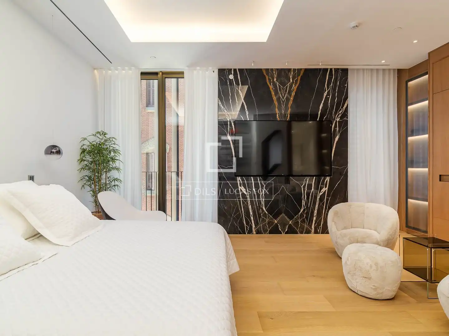 Schlafzimmer von Wohnung zum Verkauf in Barcelona mit Klimaanlage, Heizung und Parkett