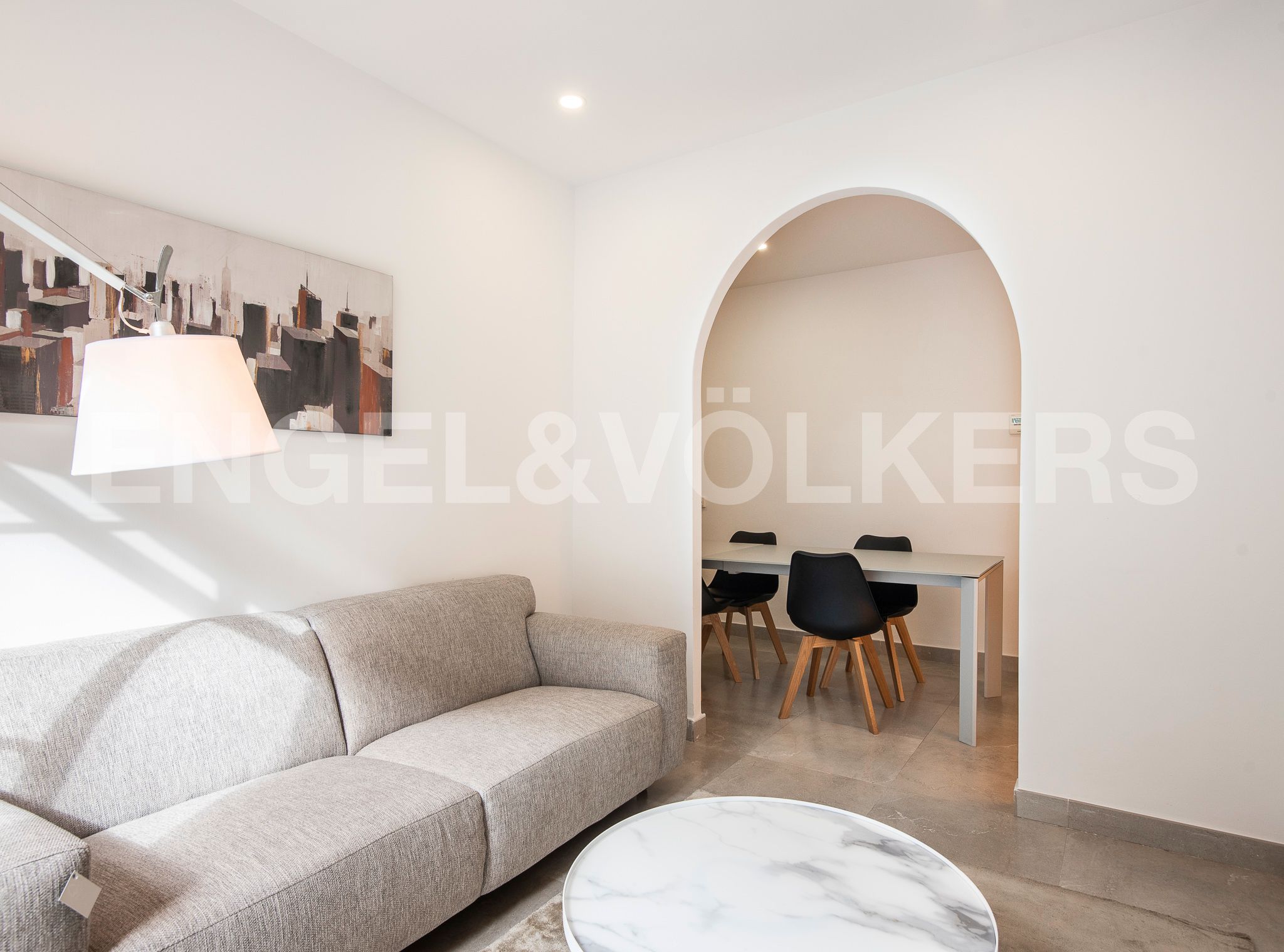 Living room of Apartment for sale in  Barcelona Capital  with Air Conditioner, Heating and Furnished