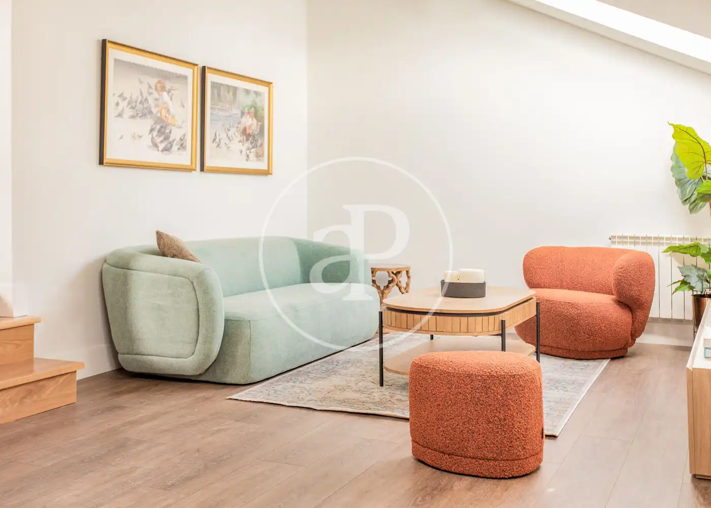 Sala de estar de Piso de alquiler en Madrid con Aire acondicionado, Calefacción y Amueblado