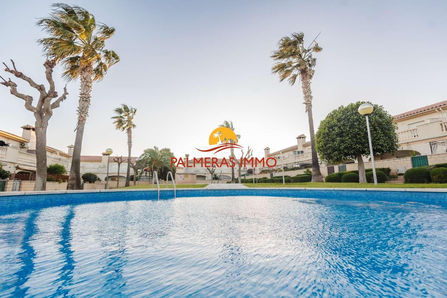 Exterior view of Single-family semi-detached for sale in Mont-roig del Camp  with Air Conditioner, Terrace and Swimming Pool