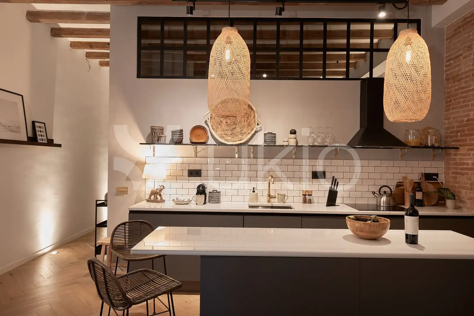 Cuina de Apartament de lloguer en Barcelona amb Aire condicionat, Calefacció i Terrassa