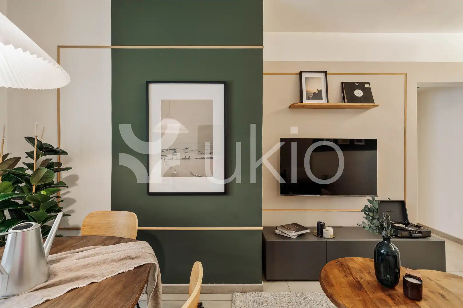 Sala de estar de Apartamento de alquiler en Barcelona con Aire acondicionado, Calefacción y Amueblado