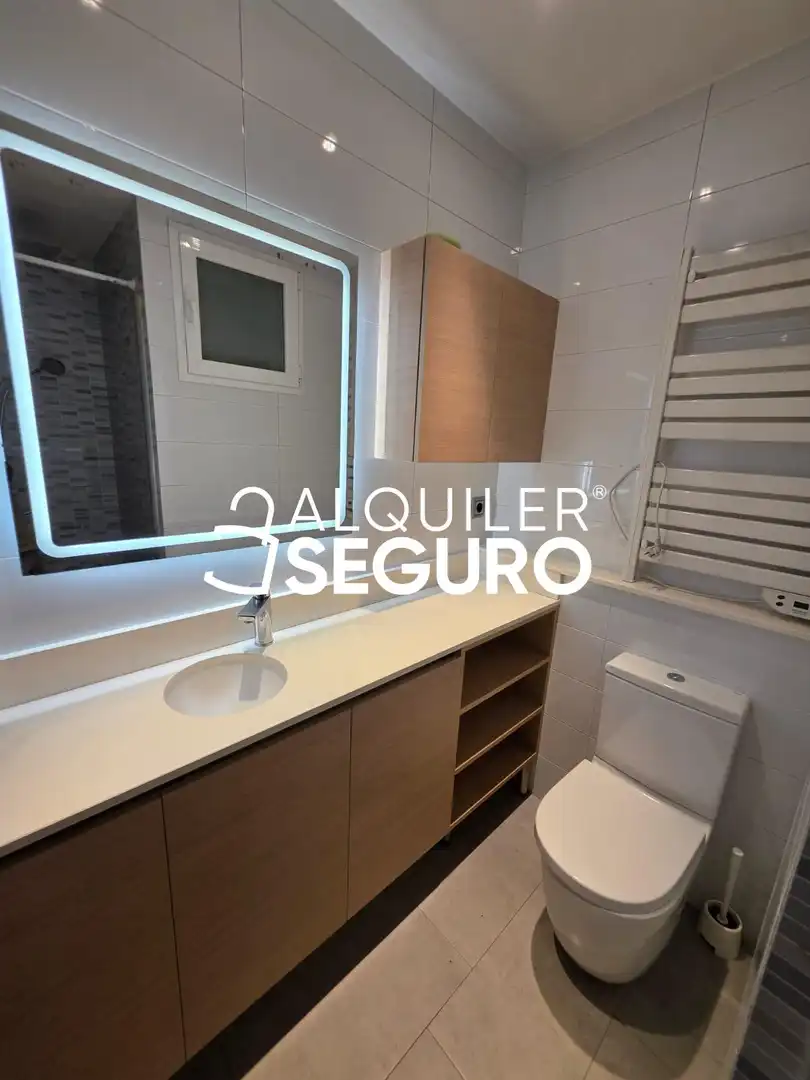 Baño de Piso de alquiler en Bilbao  con Calefacción y Amueblado