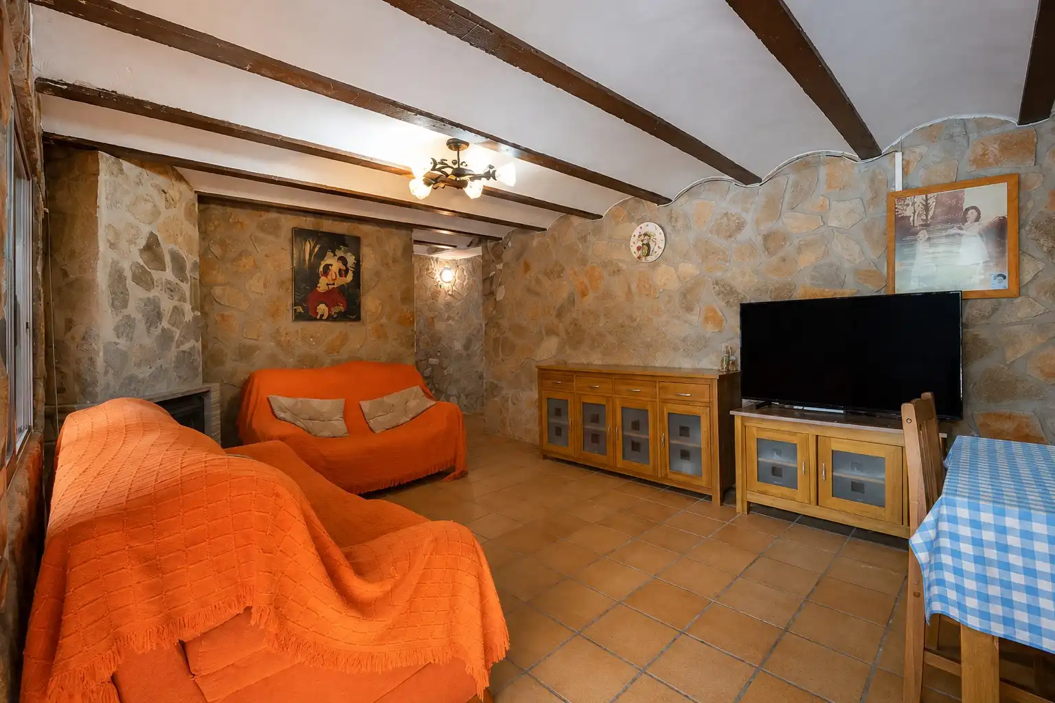 Sala d'estar de Casa o xalet en venda en Alberic amb Jardí privat, Terrassa i Traster