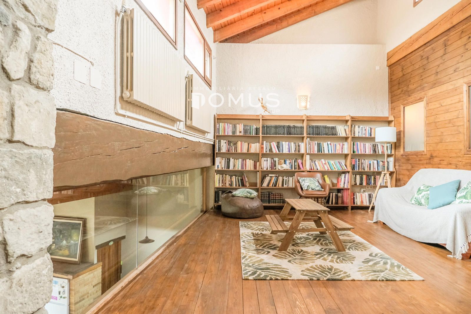 Living room of House or chalet for sale in La Vall d'en Bas  with Heating, Private garden and Terrace